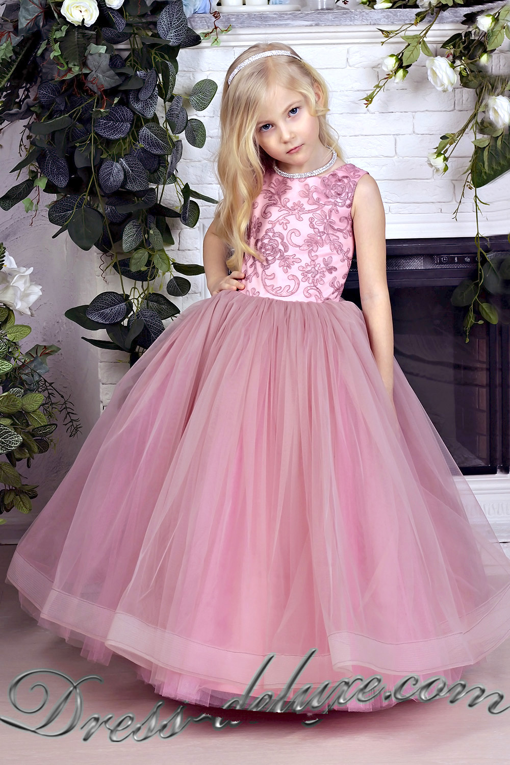 Платье Лори. Цвет пыльная роза/розовый.