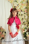 Болеро цветное малиновое - Детские нарядные платья