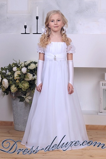 Платье Элиана. Цвет белый - Детские нарядные платья