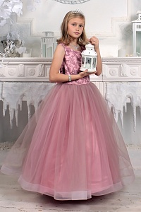 Платье Лори. Цвет пыльная роза/розовый.
