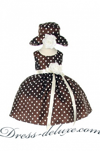 Платье Бетти. Цвет шоколад - Детские нарядные платья