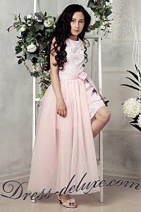 Платье Снежанна. Цвет розовый, перламутровый.