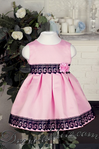 Платье Сантана. Цвет розовый.  - Детские нарядные платья