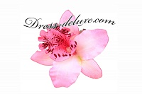 Орхидея на клипсе-заколка. Цвет нежно-розовый.