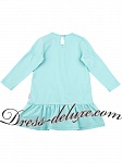 Платье для девочки.Цвет бирюзовый. Артикул 071-494 - Детские нарядные платья