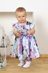 Платье Цветочный Бум. Цвет голубой/принт - Детские нарядные платья