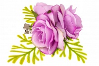 Тройной цветок на клипсе Цвет нежно-розовый